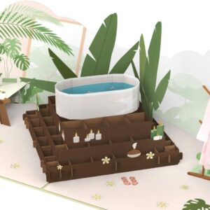MOKIO® Pop Up Card - Wellness Spa - 3D Greeting Card
