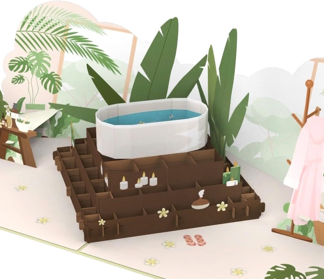 MOKIO® Pop Up Card - Wellness Spa - 3D Greeting Card