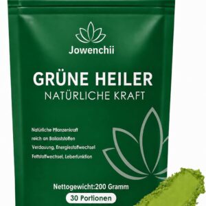 Green Detox Powder Superfood Powder, 200g - Green Plant Blend Helper with Matcha, Barley Grass, Spirulina, Chlorella for Digestion, Energy Metabolism, Liver Function - 30 Servings