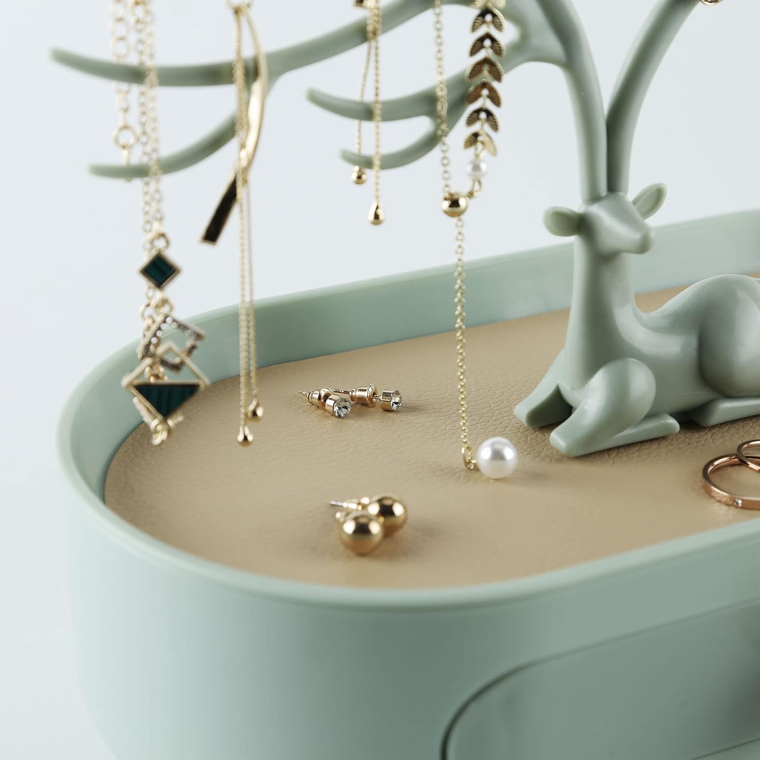More & Less Antlers Ornament Display Rack with Drawer Crystal Handle Tree Tower Hanging Storage Pieces Ring Earrings Necklace Bracelet – Bild 3