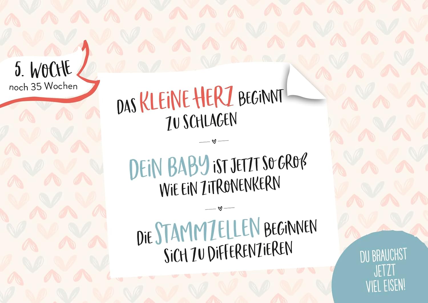 Ein kleines Wunder wächst heran.: Mein Schwangerschafts-Countdown Woche für Woche (Geschenke für die Schwangerschaft und werdende Mamas) – Bild 2