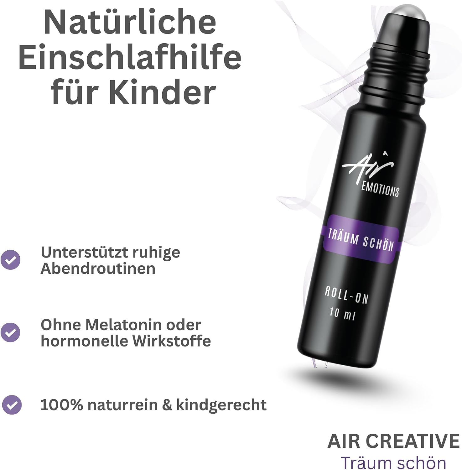 Melatonin Children's Alternative - Natural Sleep Aid without Synthetic Hormones - Dream Beautiful Roll-On with Lavender Oil & Mandarin Oil - 100% Natural Pure, 10 ml – Bild 4