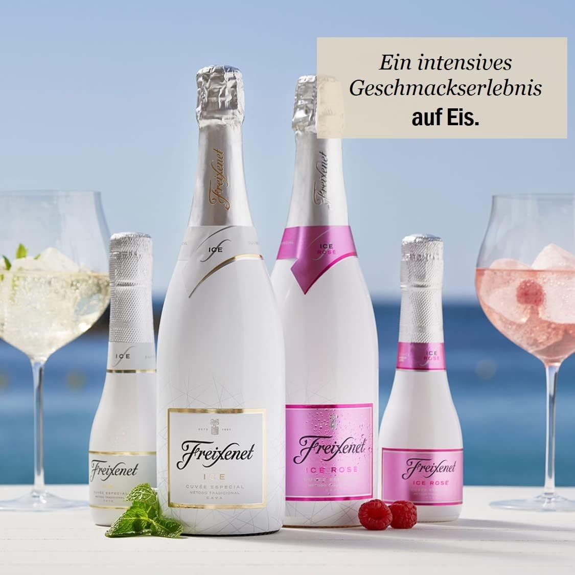 Freixenet ICE Cava (3 x 0.2 l) - Semi-dry, creamy sweet in taste with fresh nuances and aromas of tropical fruits, made according to the method of traditional bottle fermentation – Bild 3