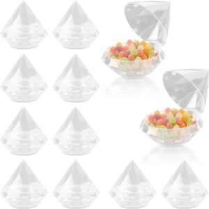 Pack of 12 Acrylic Clear Candy Box for Wedding Favours