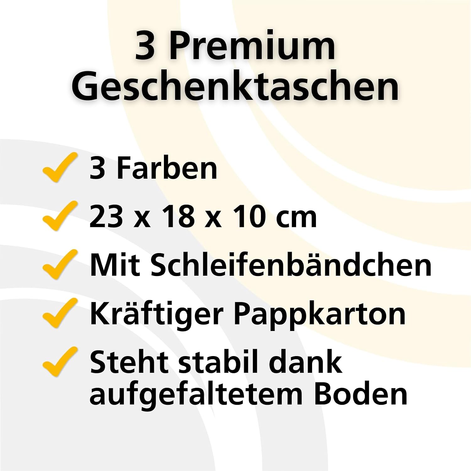 HEKU Premium Gift Bags "Baby" in Pastel, Pack of 3, 23 x 18 x 10 cm, Elegant Embossing and UV Lacquer Finish, Versatile, Environmentally Friendly and Reusable – Bild 4