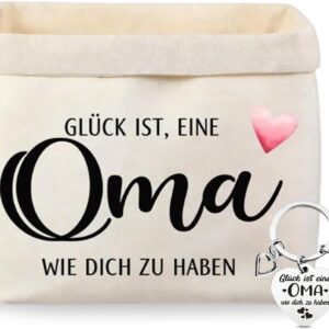 Scinzene Best Grandma Gift, Bread Basket with Keyring – Gift Grandma Birthday, for Birthday, Christmas, Mother’s Day from Grandchildren