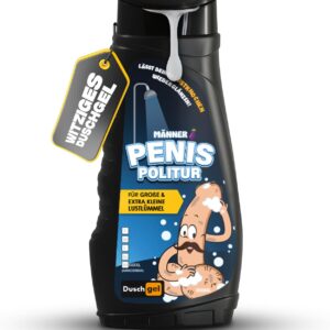 Funny Men’s Shower Gel & Shampoo for Body, Hair, Funny Gift for Men, Joke Item for Birthday, Fun Men’s Shampoo, Men’s Care Gag