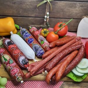 Rhöni GmbH & Co. KG Large Sausage Variety – Salami Hungarian Style, Red Wine Salami, Black Beer Salami