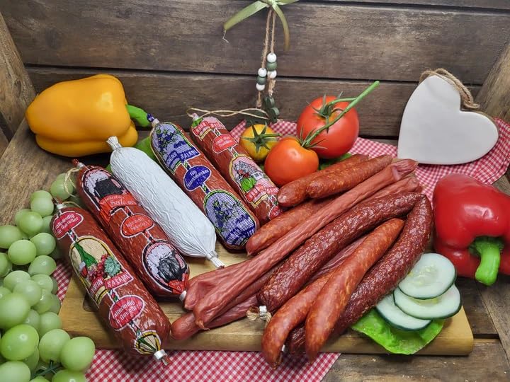 Rhöni GmbH & Co. KG Large Sausage Variety - Salami Hungarian Style, Red Wine Salami, Black Beer Salami
