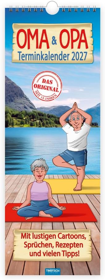 TRÖTSCH - Maxi-Streifenkalender Oma und Opa Terminkalender 2027