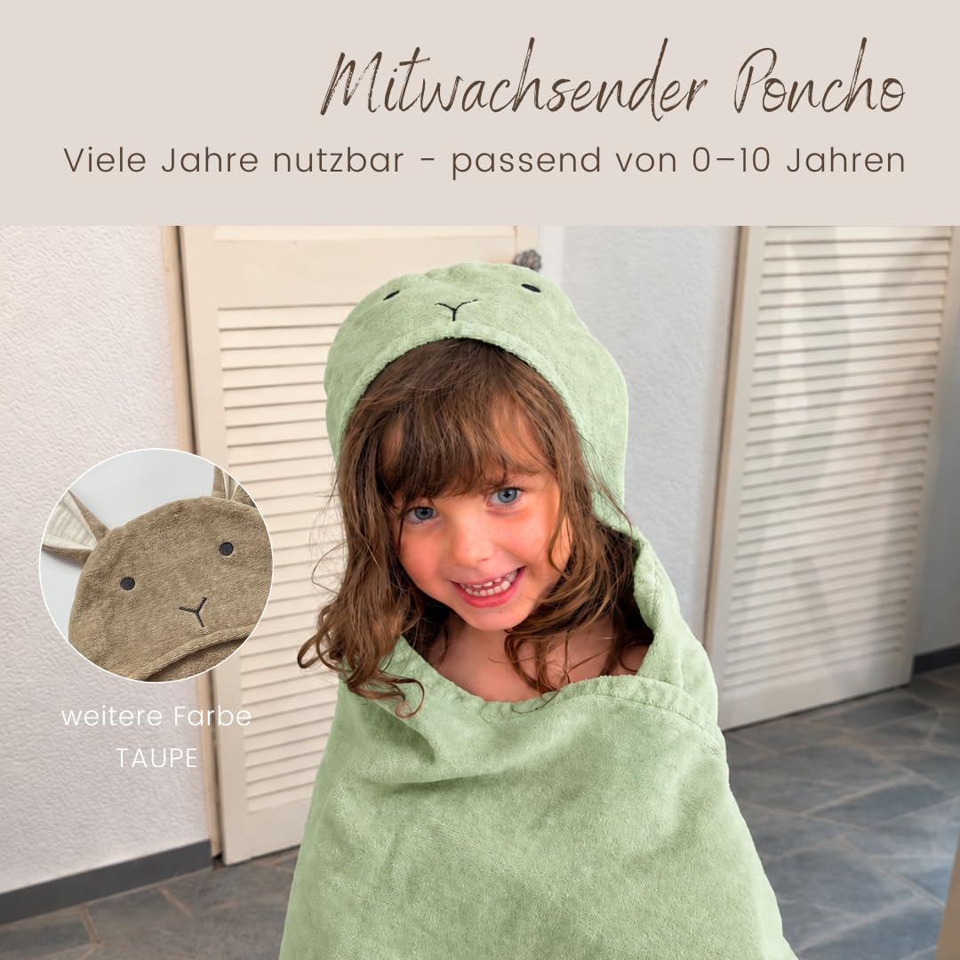 DIKOS Hooded Towel Baby 70 x 140 cm, Baby Towel, Bath Poncho – Bild 2