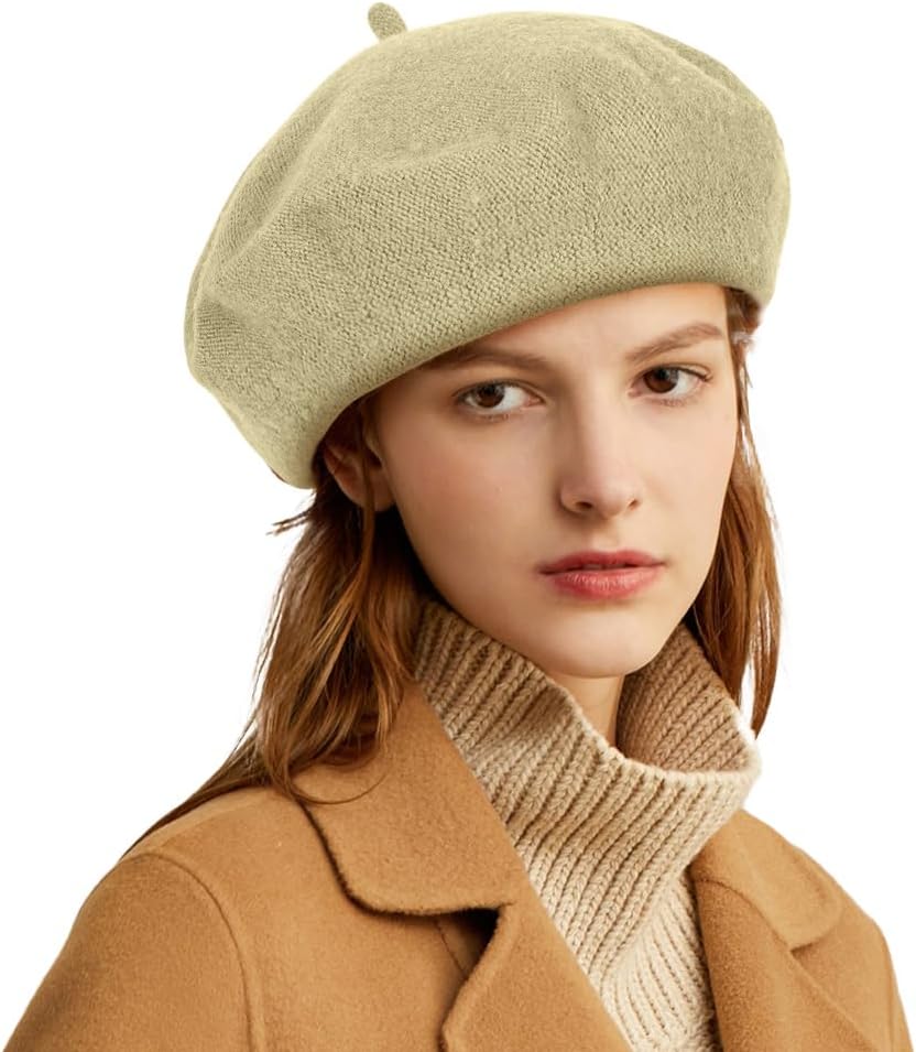 Women's Beret, Soft Beret, Wool, Classic, Plain, French Style Beret, Retro Beret, Artists, Classic for Girls and Women – Bild 8