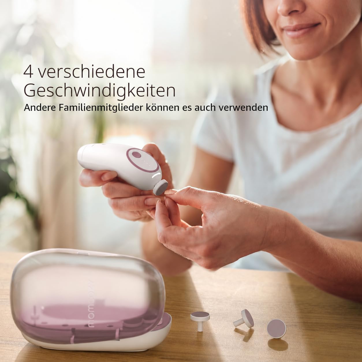 Momcozy Elektrische Nagelfeile Baby, Rosa – Bild 5