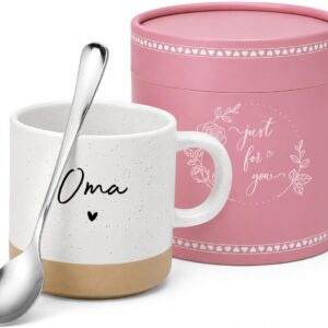 LOZACHE Grandma Mugs Gifts Coffee Mug with Spoon & Gift Box