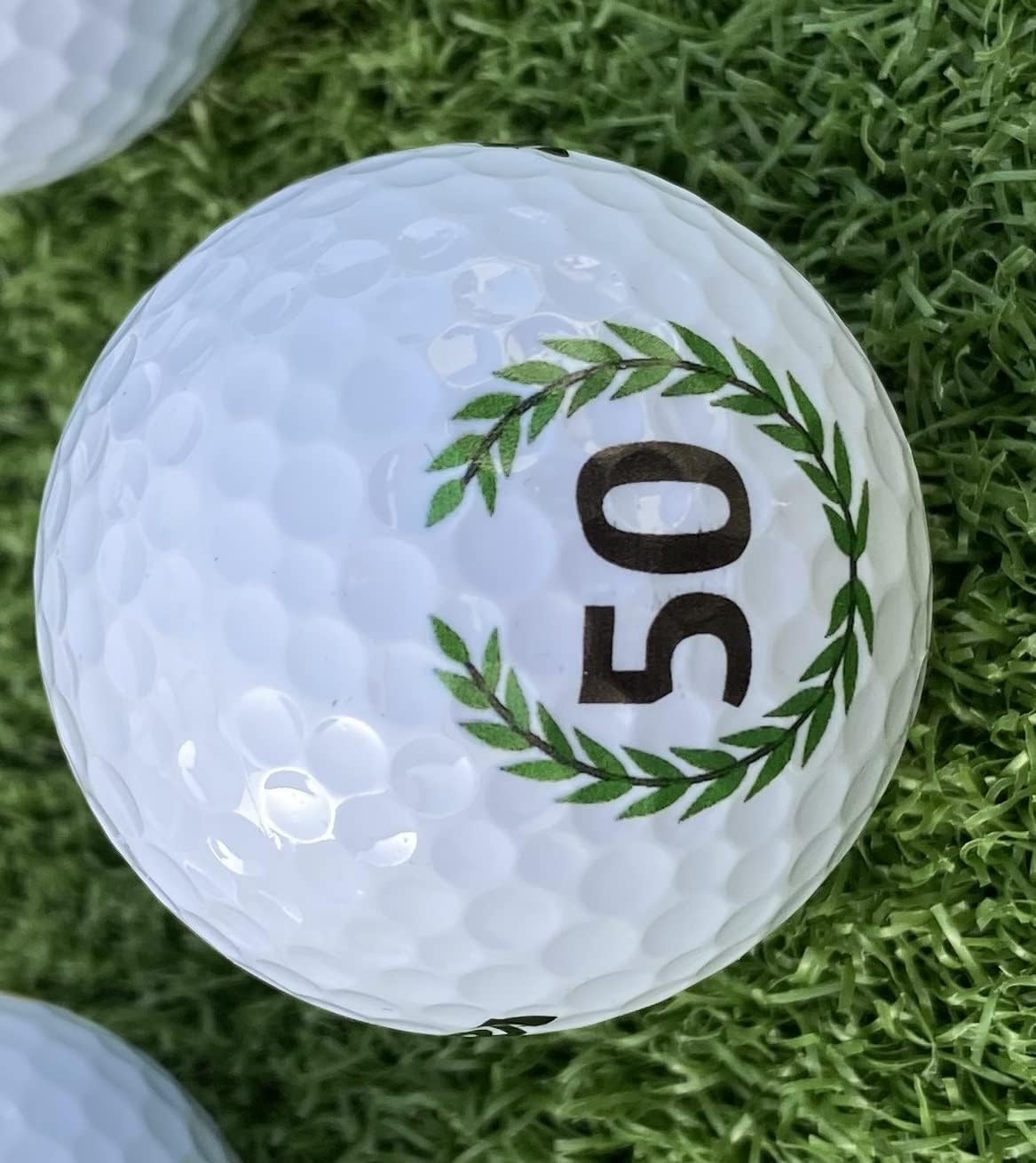 Set of 3 50th Birthday Golf Balls with Happy Birthday Motif – Bild 7