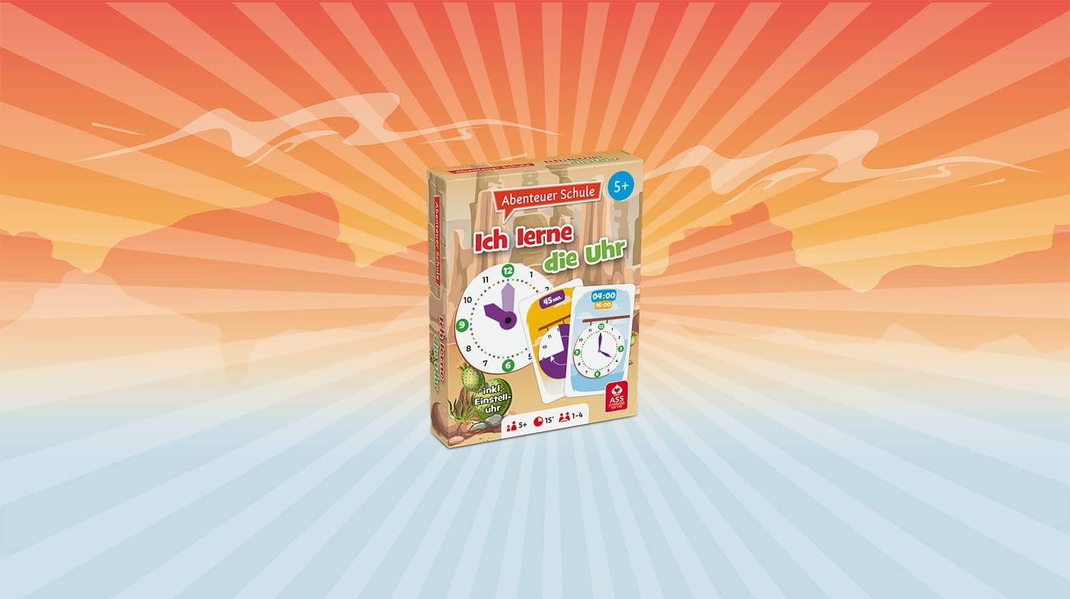 ASS Altenburger - Ich lerne die Uhr Educational Game, Adventure School Card – Bild 4