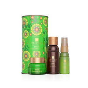 SPA CEYLON – Peace Wellness Trio Set with Shower Gel, Body Cream & Balm, Aromatherapy Gift Set for Inner Peace & Care, Vegan & Naturally Based