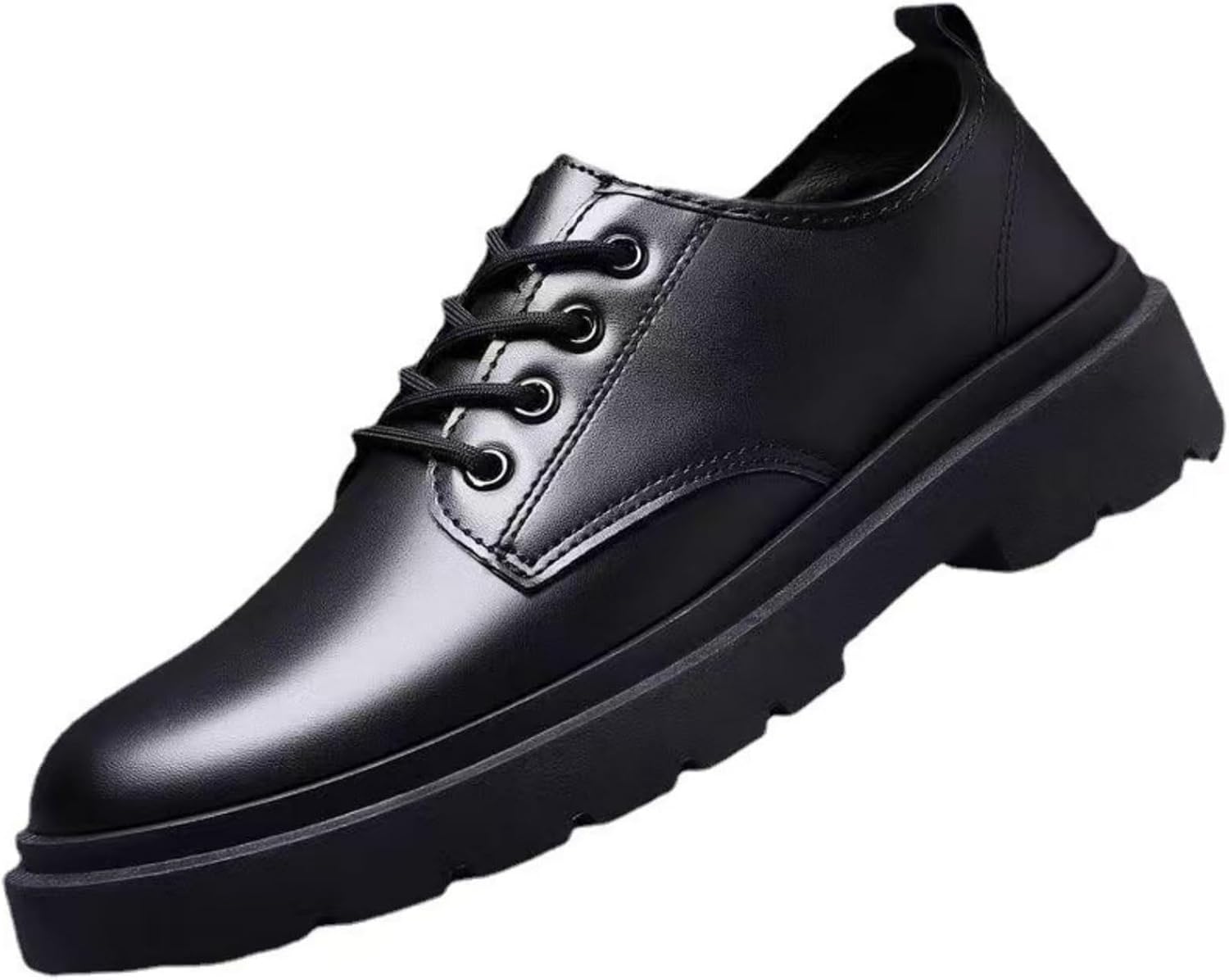 Hixingo Men's Suit Shoes 38-45 EU, Comfortable Suit Shoes, Men's Business Shoes, Oxford Elegant Derby Leather Shoes, Non-Slip Breathable for Wedding, Suit