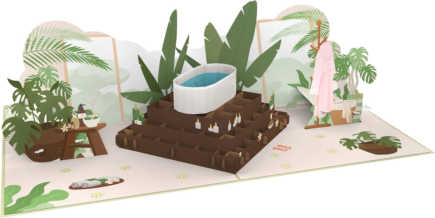 MOKIO® Pop Up Card - Wellness Spa - 3D Greeting Card – Bild 4