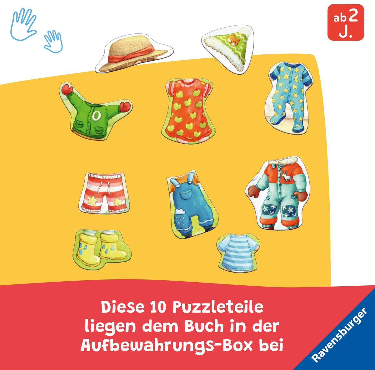 Mein großes Puzzle-Spielbuch: Das ziehen wir an - Kinderbuch ab 2 Jahren, mit 10 Puzzleteilen – Bild 6