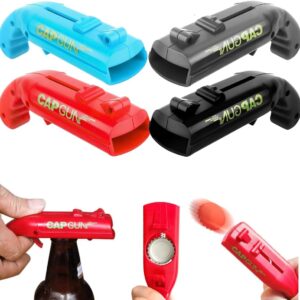 Cap Gun Bottle Opener Gun Pack of 4 Beer Opener for Bar & Parties