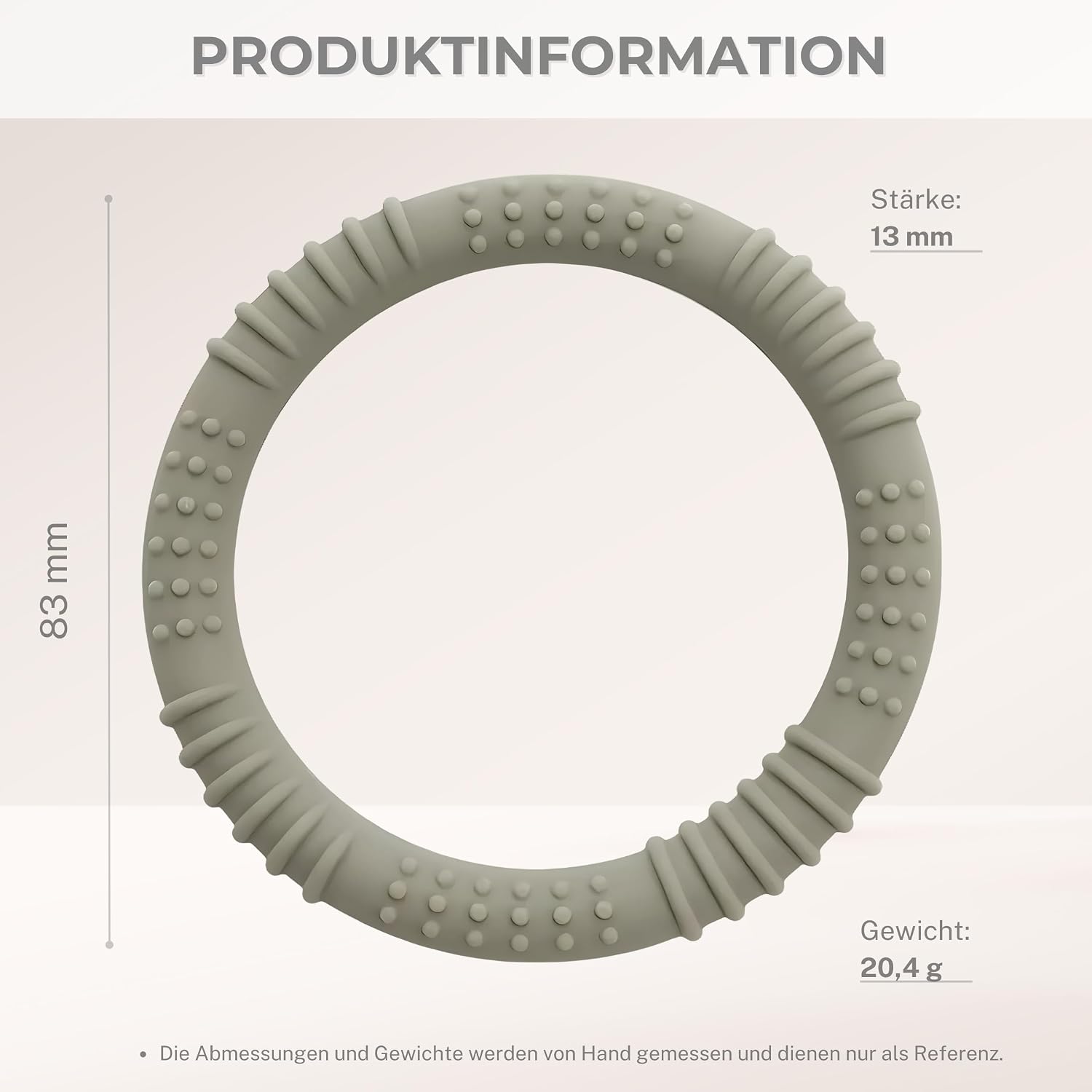 CAJA Teething Ring Baby Set of 3 Teething Aid Teething Toy and Baby Toy – Bild 2