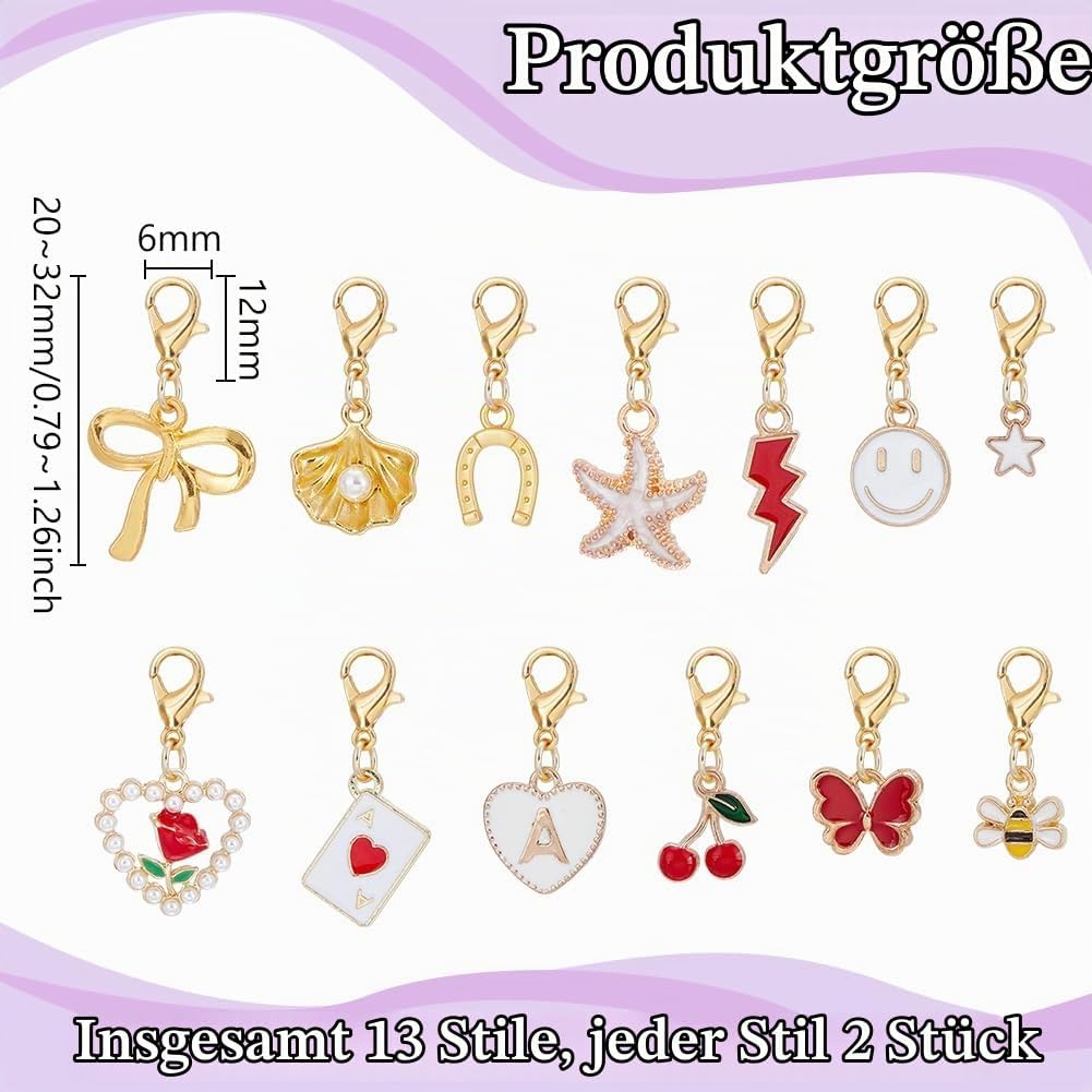Unicraftal 26 pieces shoe pendants for boots, trainers, sandals – Bild 3