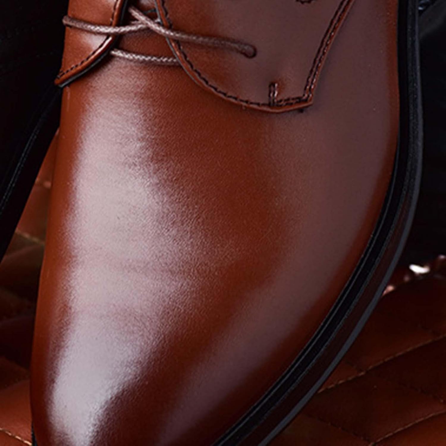 Business Shoes Men's Suit Shoes Classic Business Leather Shoes Derby Oxfords Wedding Shoes Suit Shoes Men's Lace-Up Shoes Classic Business Derby Formal Business Casual Shoes – Bild 2