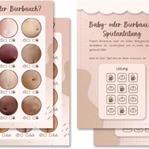 Baby Shower Games Gap Rates 2 Cards (Set of 20) - Puzzles, Fun and Surprises for Your Baby Shower - Fun Game for Upcoming Baby Shower - Great Guessing Game and Party Gift