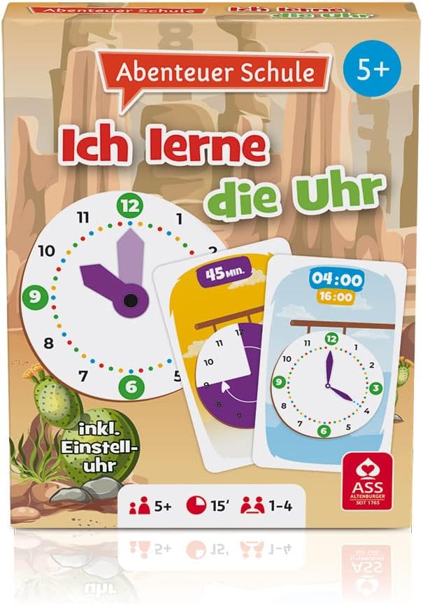 ASS Altenburger - Ich lerne die Uhr Educational Game, Adventure School Card – Bild 2