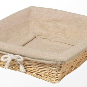 METRO Professional Square Wicker Basket Stackable 25 x 25 x 8 cm - Single