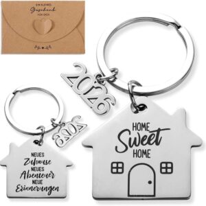 2 pieces apartment key fob housewarming gifts home new home