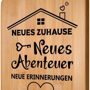 Housewarming Gifts Apartment, Gift Ideas for Housewarming - Bamboo Chopping Board, Housewarming Gift Apartment, Housewarming Gifts House - New Home Gift 2026 (31.2 x 22 cm)