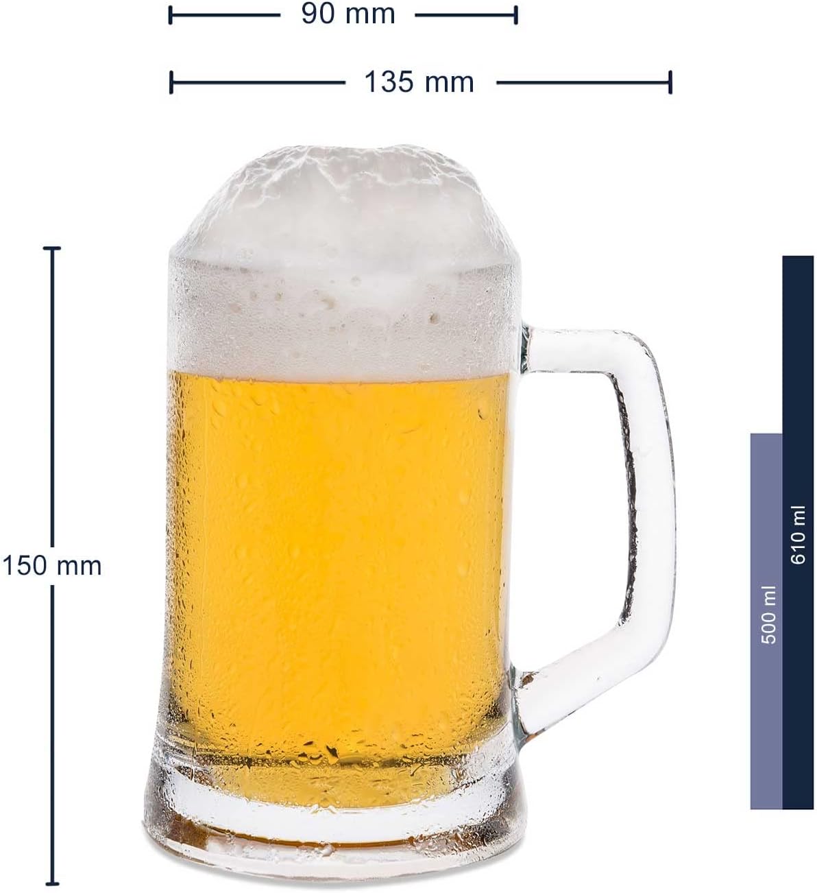 GRAVURZEILE Beer Mug with Engraving – Matured to Perfection – Personalised with Name and Date – Gifts for Him and Her – Personal Gift for Birthday or Christmas – Size: 0.5 L – Bild 5