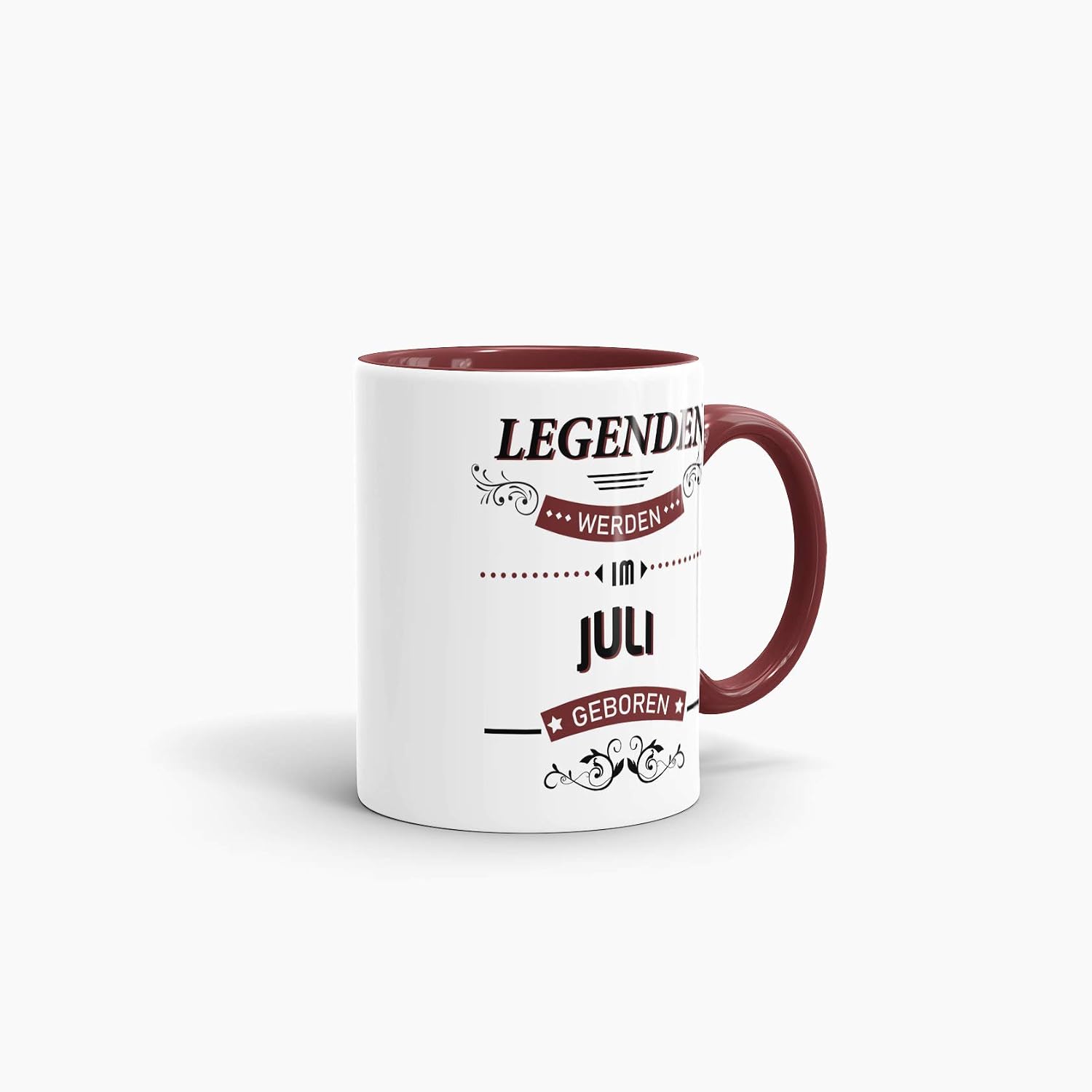 Tassendruck Birthday Mug Legends Are Born in July Inside & Handle Wine Red Coffee Mug / Mug / Mug / Fun / Gift Idea / Birth Year / Birthday Gift – Bild 4