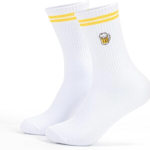 Beer Socks Men’s 43-46, Funny Socks Beer Costume Beer Gifts for Men, Tennis Socks with Motif Men’s Gifts Funny Beer Gift Funny Gift for Men Beer Lovers Men’s Day