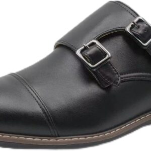 Finishing & Sewing Men's Monk Shoes with Double Strap