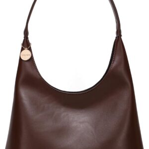 Vegan Leather Hobo Bag for Women Medium Summer Purse Casual Shoulder Bag Work Everyday Handbags with Zipper