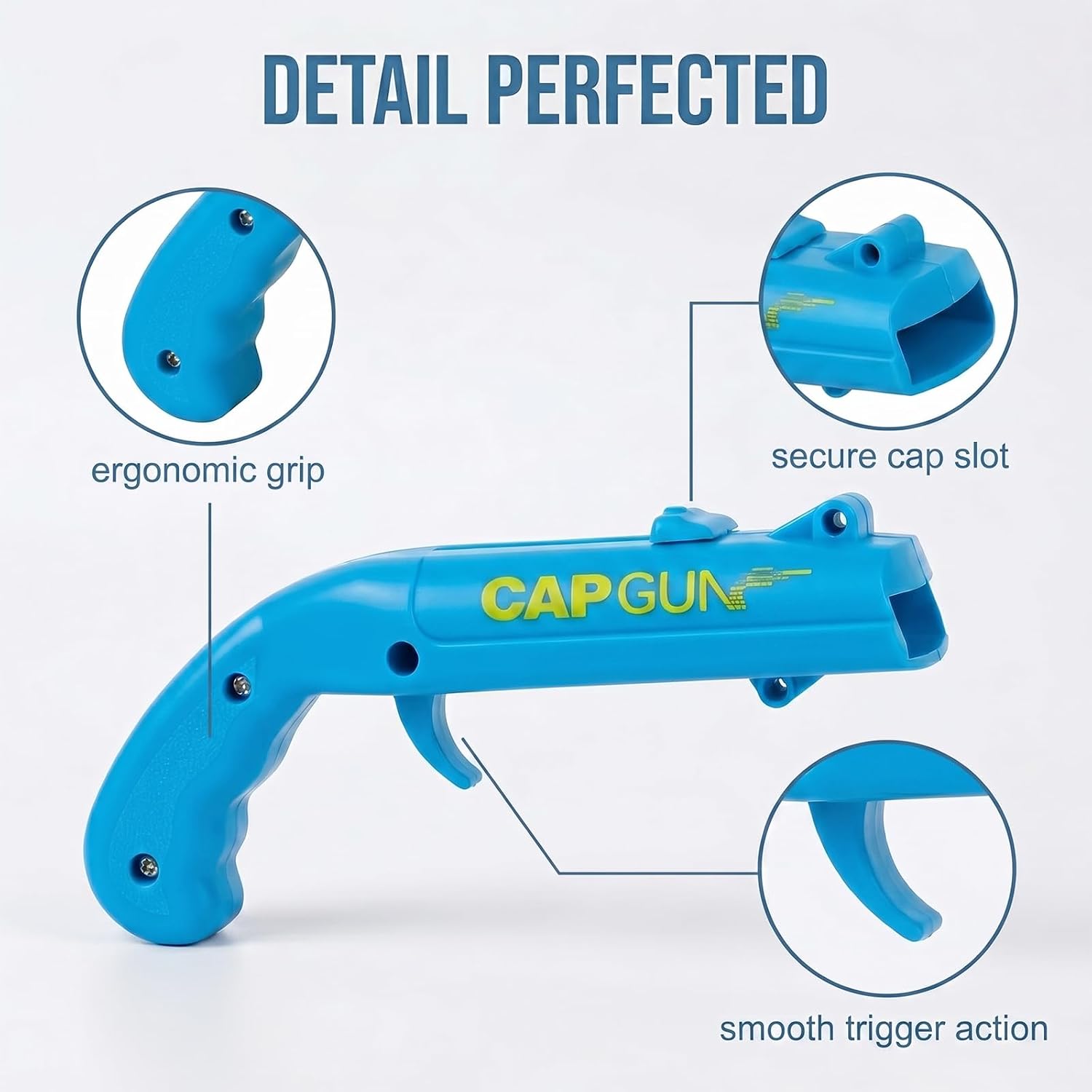 Bottle Opener Gun Set of 2 - Funny Beer Opener with Shot Function, Creative Men's Gifts for Parties & Bar, Plastic Bottle Opener Gadget for Bottle Caps, Blue & Grey – Bild 6