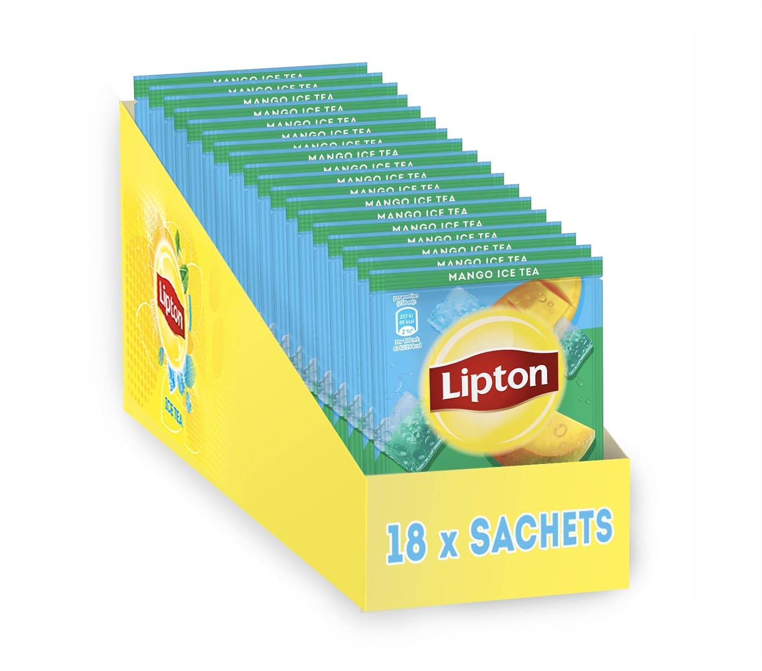Lipton Iced Tea Powder Set, "Mango", for 18 L Instant Ice Tea, Drink Powder for Mixing, 18 x Sachets, Make Iced Tea Yourself – Bild 7