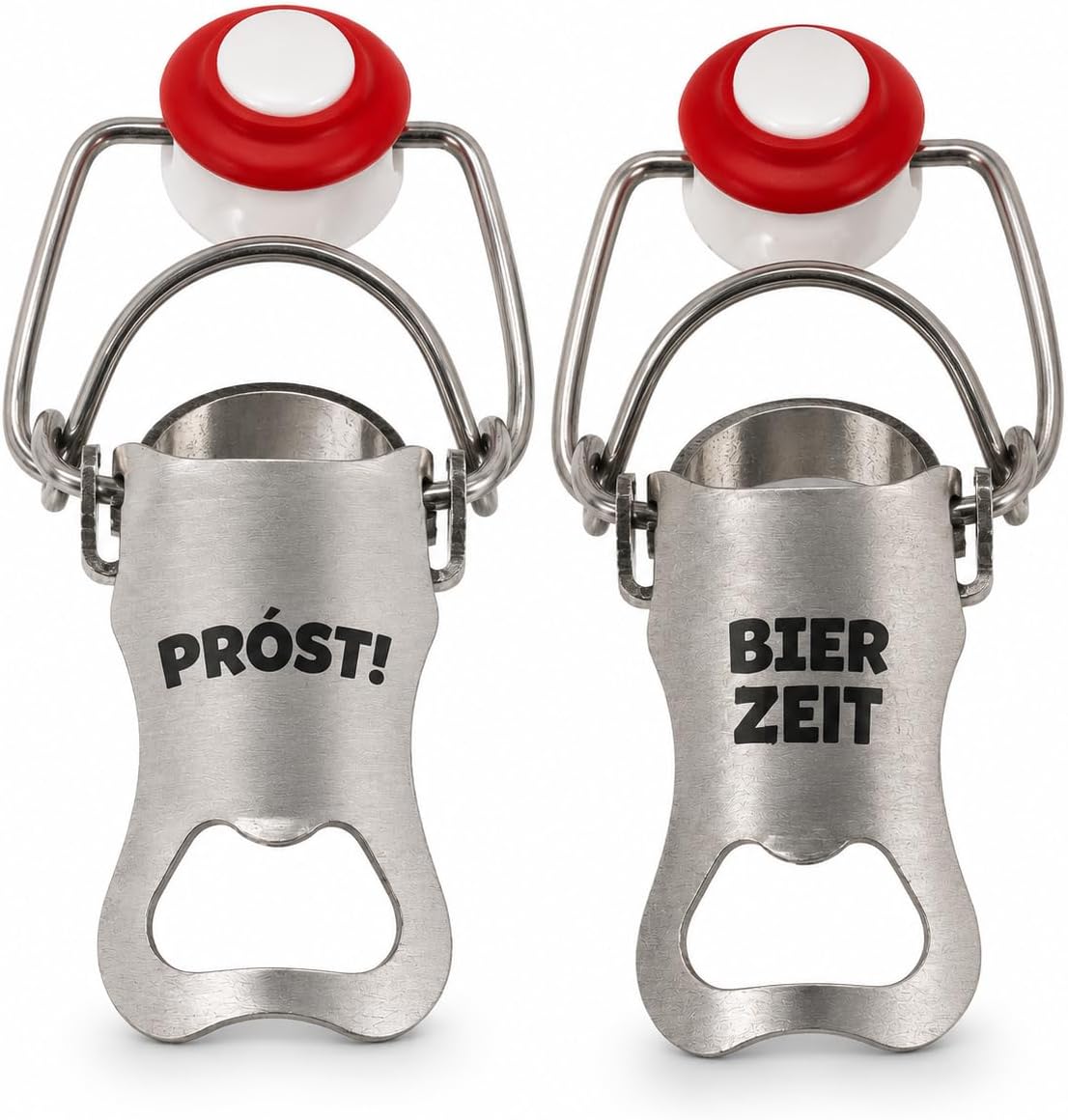 MIJOMA Bottle Stopper with Opener, Set of 2 Cheers & Beer Time