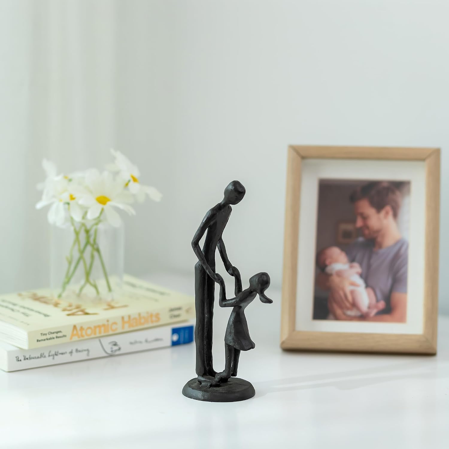 Sziqiqi Gift Dad Birthday from Daughter: Iron Father Daughter Figurine – Bild 3