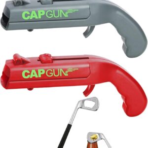 Bottle Opener Gun, Pack of 2, Funny Shot Bottle Opener, Beer Gifts for Men, Beer Opener for Bar & Parties, Funny Capgun Shot Gadget, Giving Golf Beer Bottle Opener