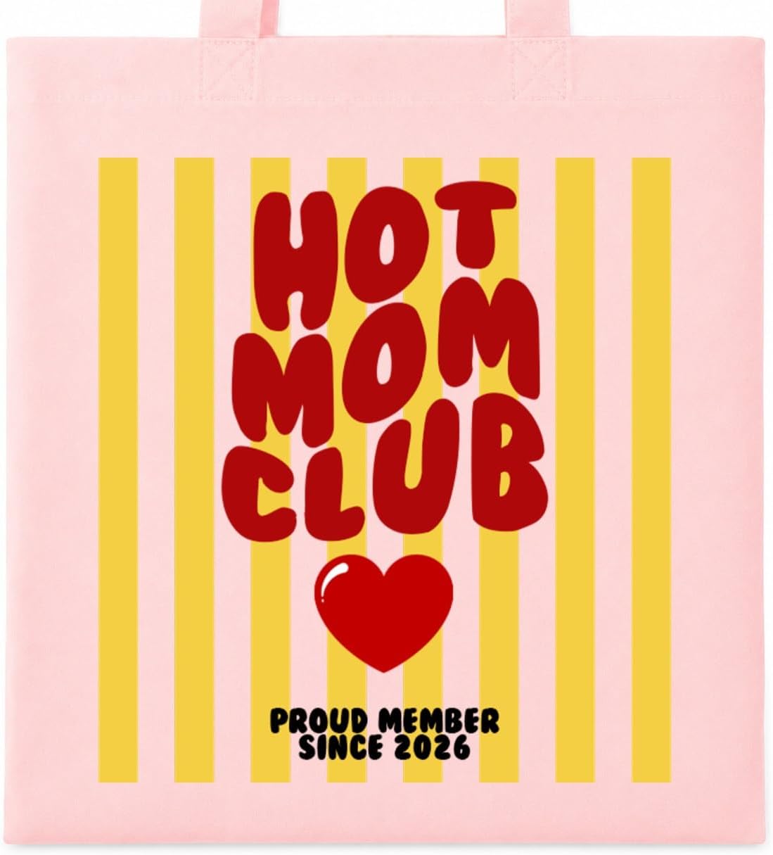 LIEBTASTISCH® Cotton Bag Hot Mom Club Proud Member Since 2026 - Fabric Bag for Mum - Gift Mother's Day Birthday Christmas Best Friend – Bild 6