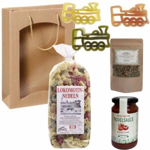 Locomotive Delicatessen Set with Locomotive Pasta, Sauce, Spices, Gift Set for Locomotive Friends