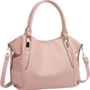 Miss Lulu Women’s Shopper Large Tote Bag Made of PU Leather with Zip