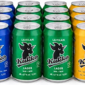 Kukko Lager, Pils & Helles Tasting Pack, Premium Craft Beer, 24 x 0.33 Litre
