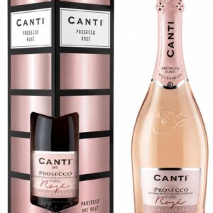 Canti - Prosecco D.O.C. Millesimato, Rosé Sparkling Wine Extra Dry, Wine Gift Pack, Italian Glera and Pinot Noir Grape Varieties from Veneto, Fresh and Sweet Flavour, 1 x 750 ml