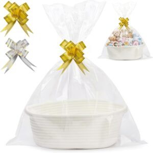 Woven Gift Hamper Gift Basket Storage Basket Handles White