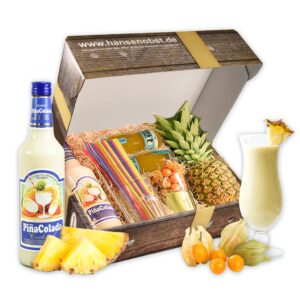 Hansen Obst "Pinacolada Cocktail Box" Gift Box with Gift Packaging "The Rustic" - Gift with Fresh Fruit - Cocktail Box